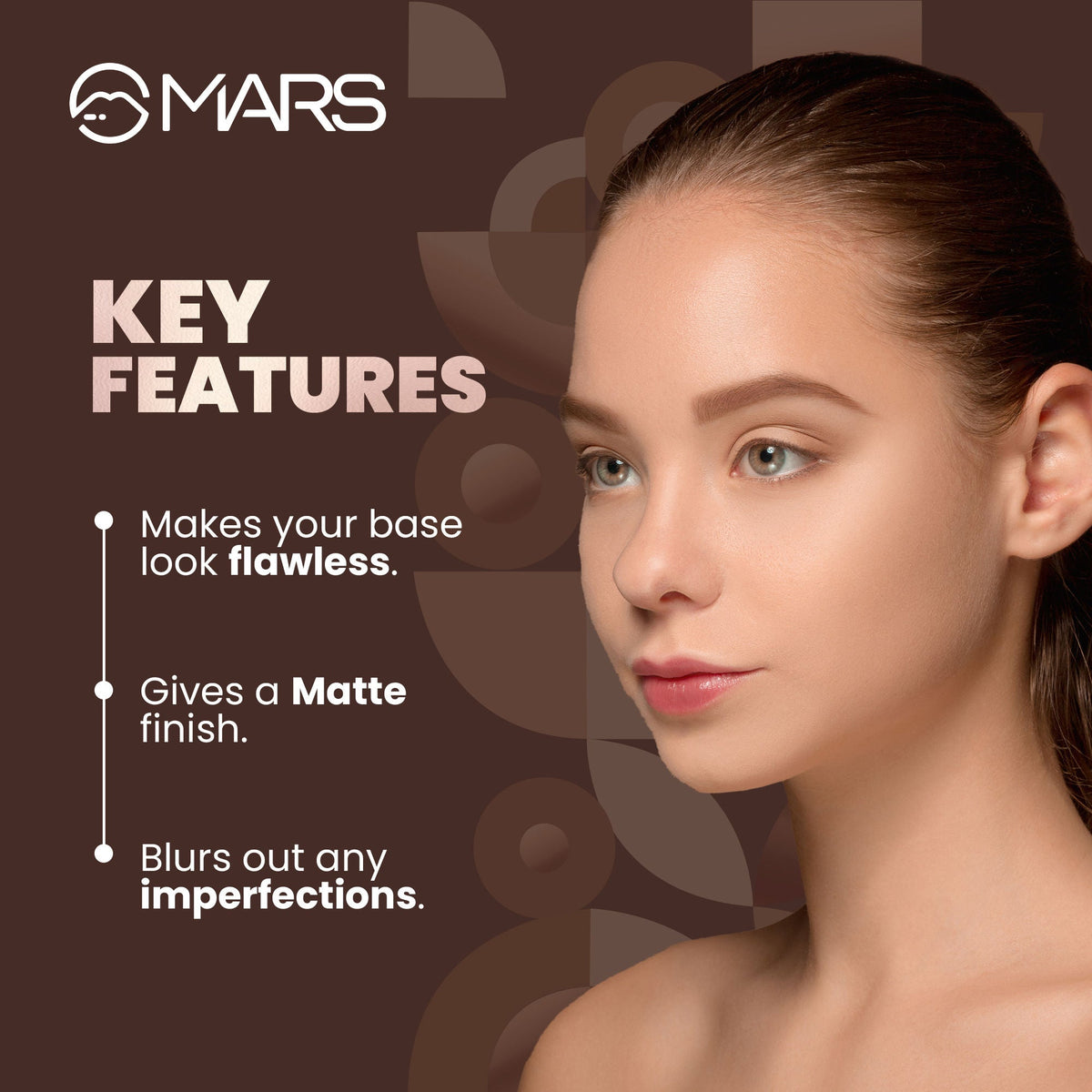 MARS Cosmetics Matte On Compact Powder with Applicator Puff - 06 Tan | Grocsy
