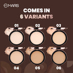 MARS Cosmetics Matte On Compact Powder with Applicator Puff - 06 Tan | Grocsy