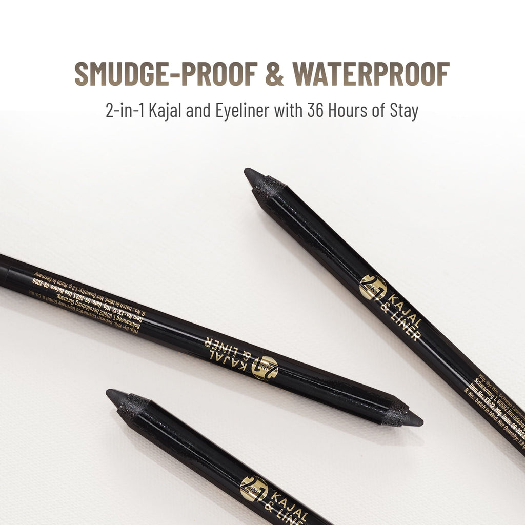 Swiss Beauty Bold & Black Kajal with Sharpener | Grocsy