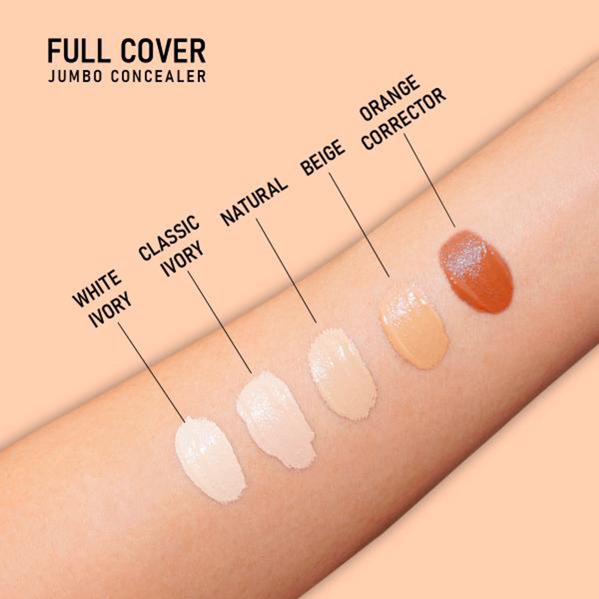 Matt Look Full Cover Jumbo Oil Control Perfect Coverage Concealer - Natural | Grocsy