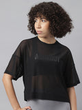 MKH Women Typography Printed Dri-FIT Sports T-Shirt | Grocsy