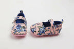 Tiny Bugs Girls Flowral Print Infants Booties - Blue | Grocsy