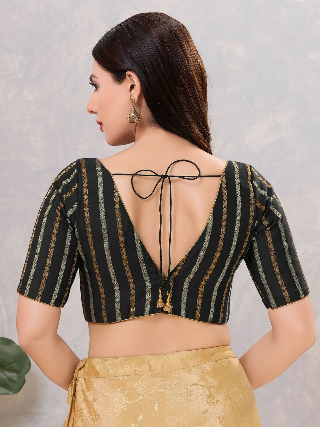 Joban Fashion Women Cotton Blend Black Stitched Blouse | Grocsy
