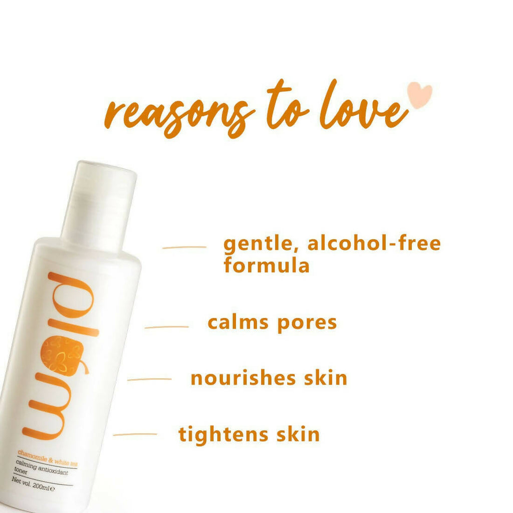 Plum Chamomile & White Tea Calming Antioxidant Toner | Grocsy