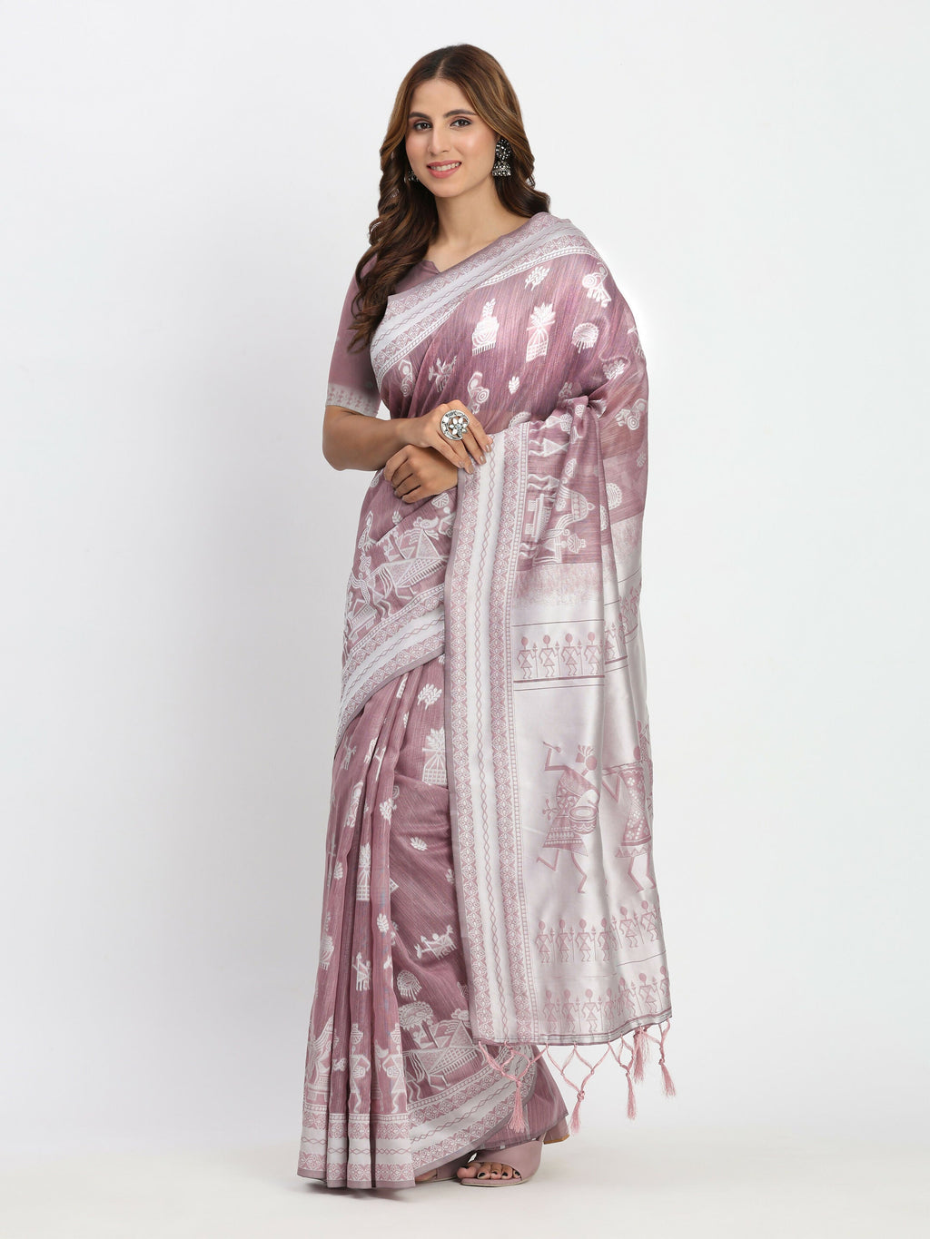 Shree Shyam Fashion Linen Cotton Sea Green Saree | Grocsy