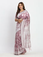 Shree Shyam Fashion Linen Cotton Sea Green Saree | Grocsy