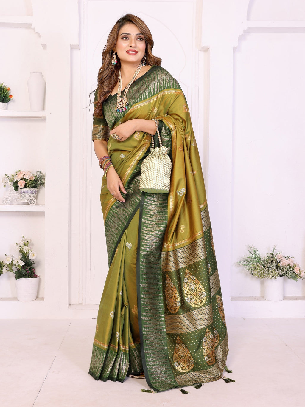 Anaita Premium South Soft Silk Saree | Grocsy