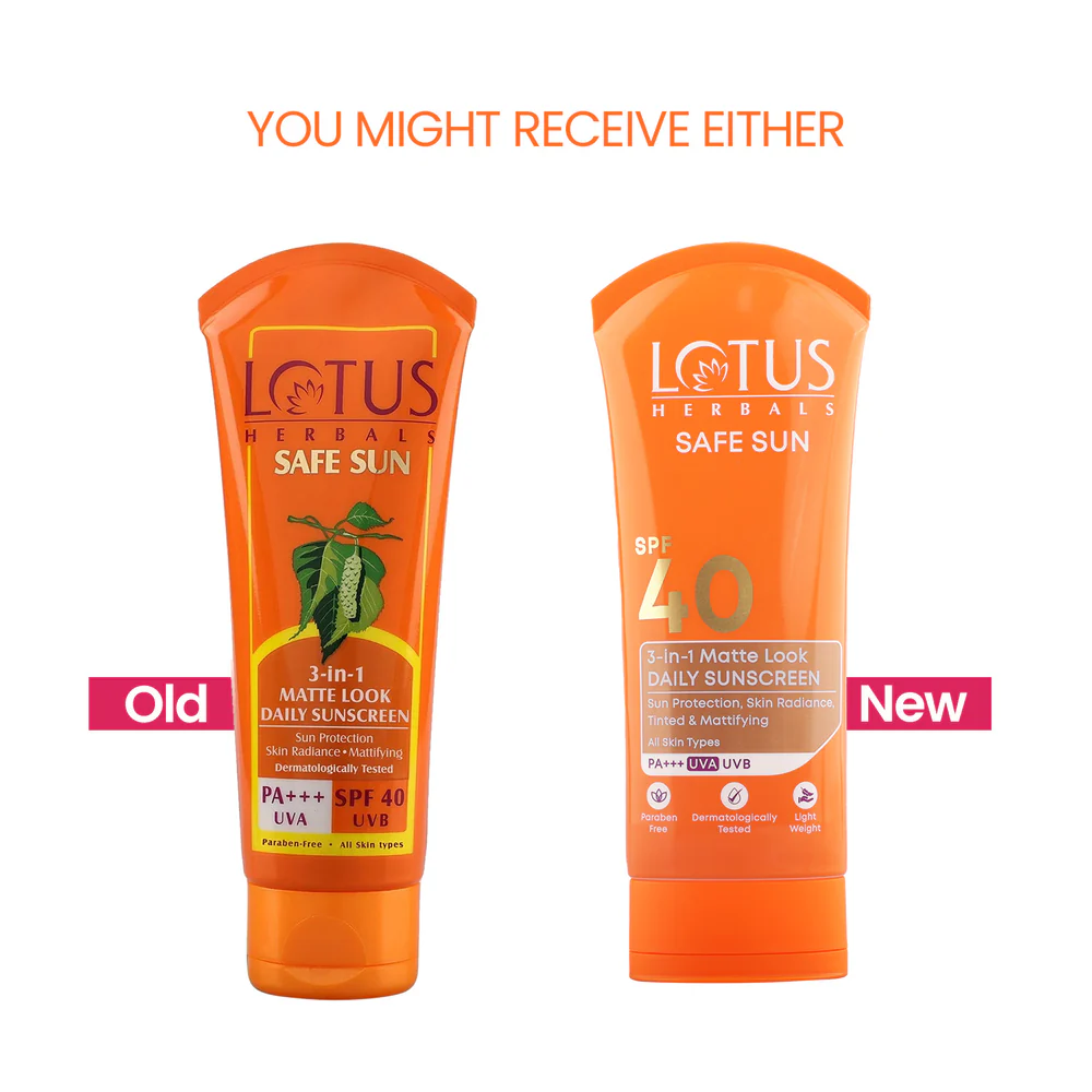 Lotus Herbals Safe Sun 3-in-1 Matte Look Daily Sunscreen | Grocsy