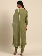 All About You Ethnic Motifs Yoke Design Regular Kurta with Trousers & With Dupatta | Grocsy