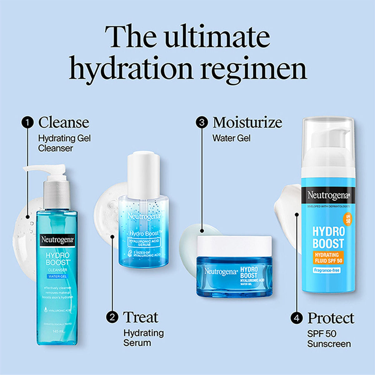 Neutrogena Summer Hydrating Gel Home + Travel Combo With Hyaluronic Acid For 72 Hours Hydration | Grocsy