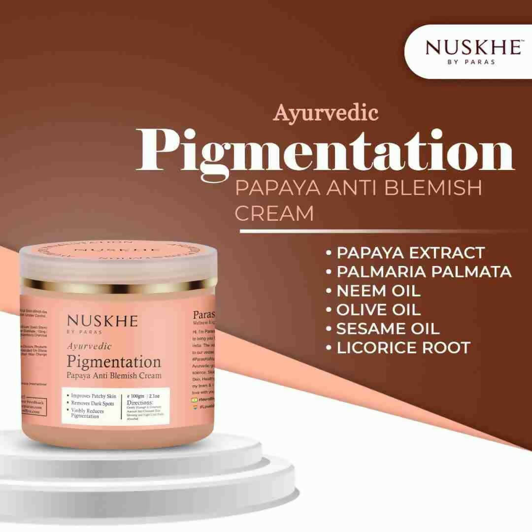 Nuskhe by Paras Papaya Pigmentation Cream And Papaya Pigmentation Mask | Grocsy
