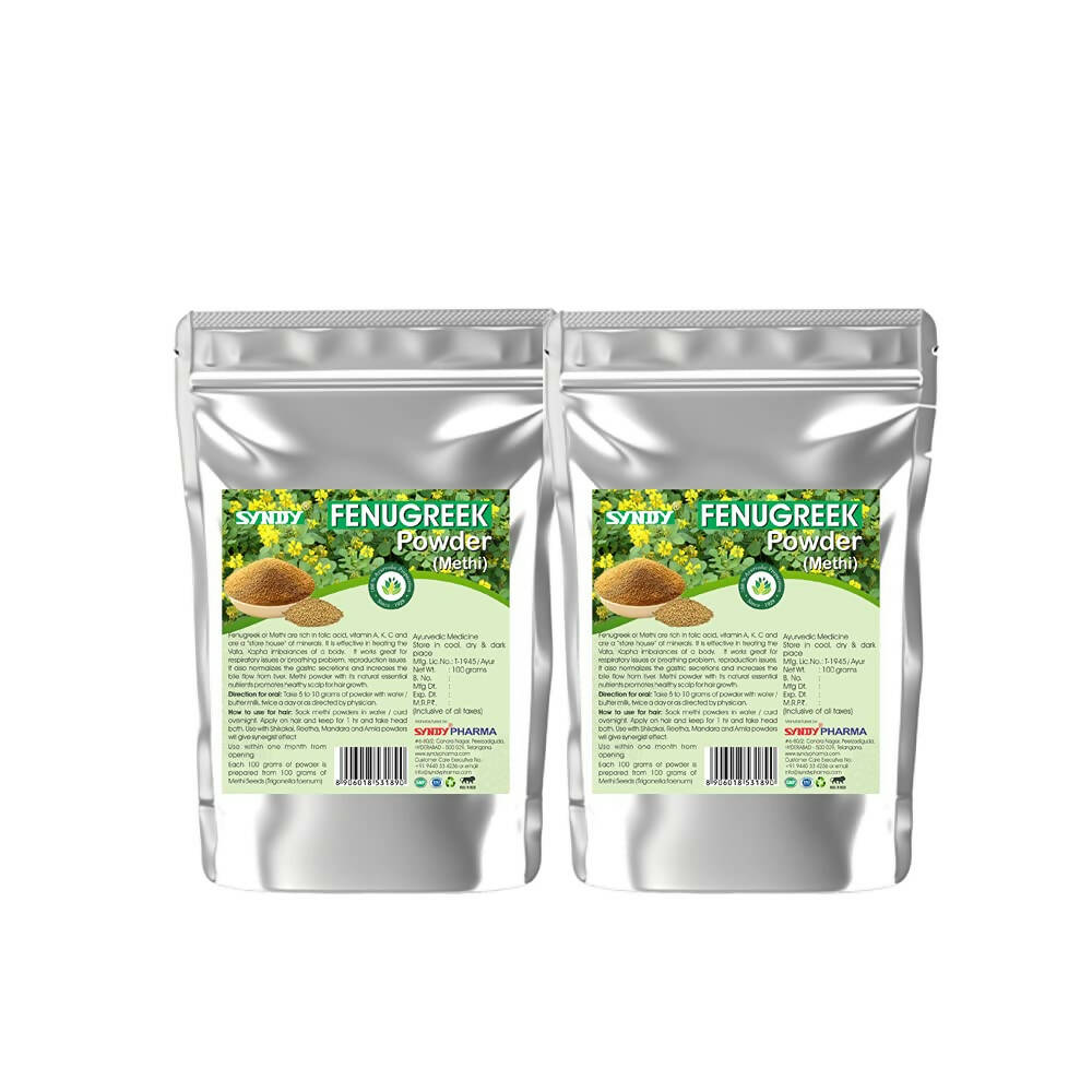 Syndy Pharma Fenugreek Powder (Methi) for Hair & Skin | Grocsy