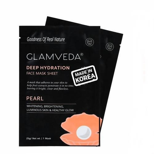 Glamveda Pearl Sheet Mask -Brightening & Lightening | Grocsy