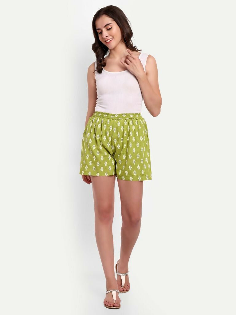 Alvano Beautiful Printed Maroon, Green Bermuda Shorts, Night Shorts, Regular Shorts, Boxer Shorts, Beach Shorts, Basic Shorts | Grocsy