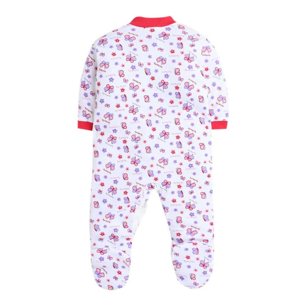 Daddy - G Rompers/Sleepsuits/Jumpsuit /Night Suits for New Born Babies - Purple | Grocsy