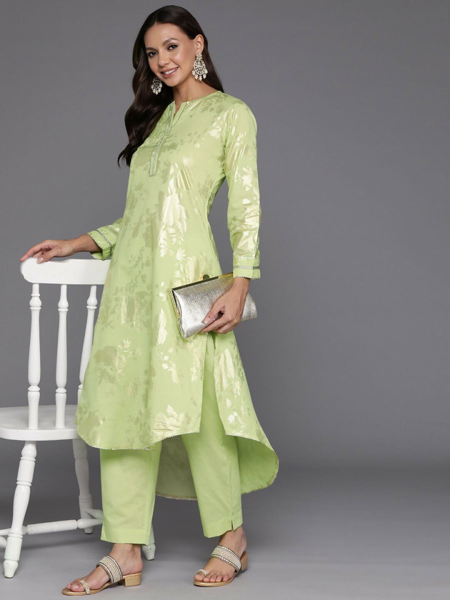 Ahalyaa Women's Traditional wear Kurta Set - Green | Grocsy