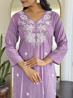 The52 Women Beautiful Thread work Rayon Fabric with Straight Kurta, Pant and Dupatta Set | Grocsy