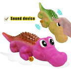 Sage Square Durable Interactive Dog Squeaky Crocodile Toy (Random Color) | Grocsy
