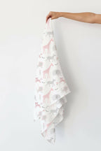 Kindermum Organic Cotton Muslin Swaddle Blanket 100 Cm X 100 Cm - Set Of 2 - Jungle Safari And Tiny Animals | Grocsy