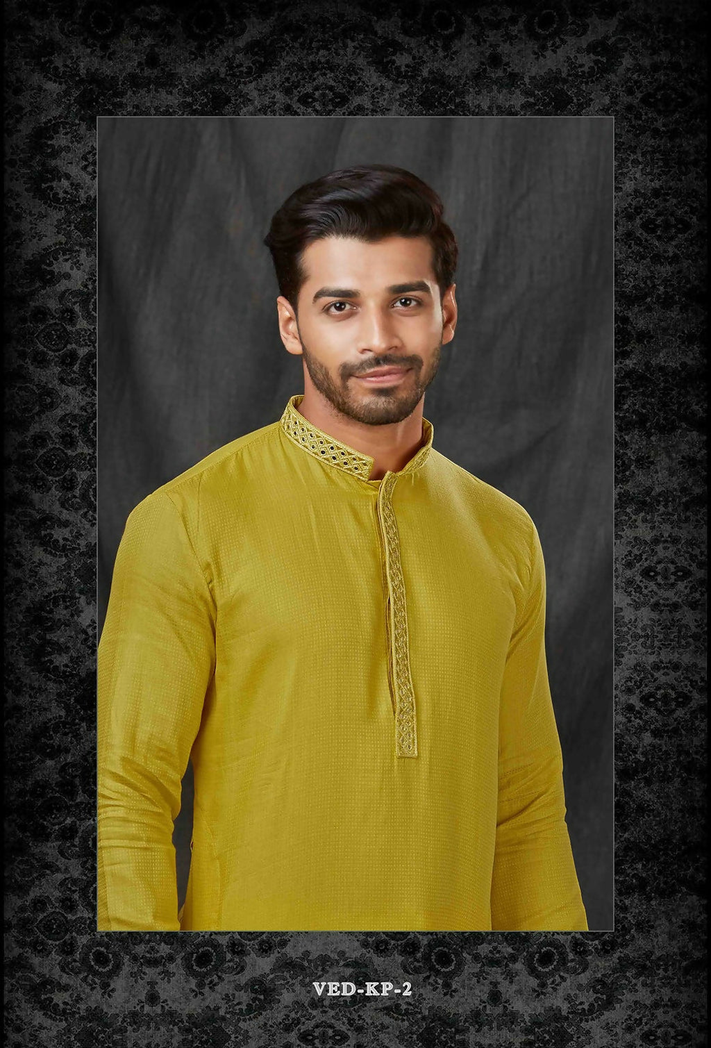 Joban Fashion Green Self Jacquard Kurta Pyjama | Grocsy