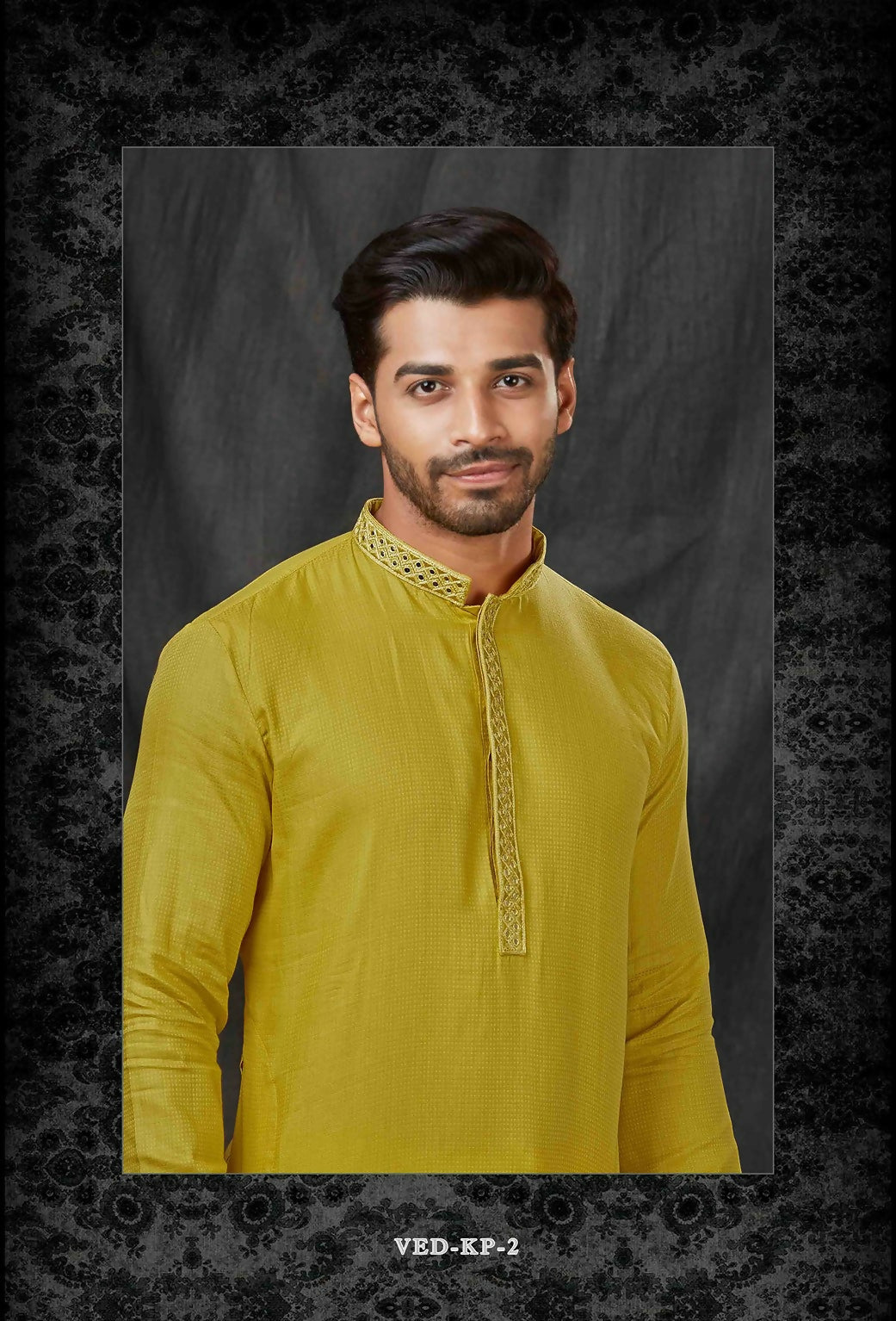 Joban Fashion Green Self Jacquard Kurta Pyjama | Grocsy