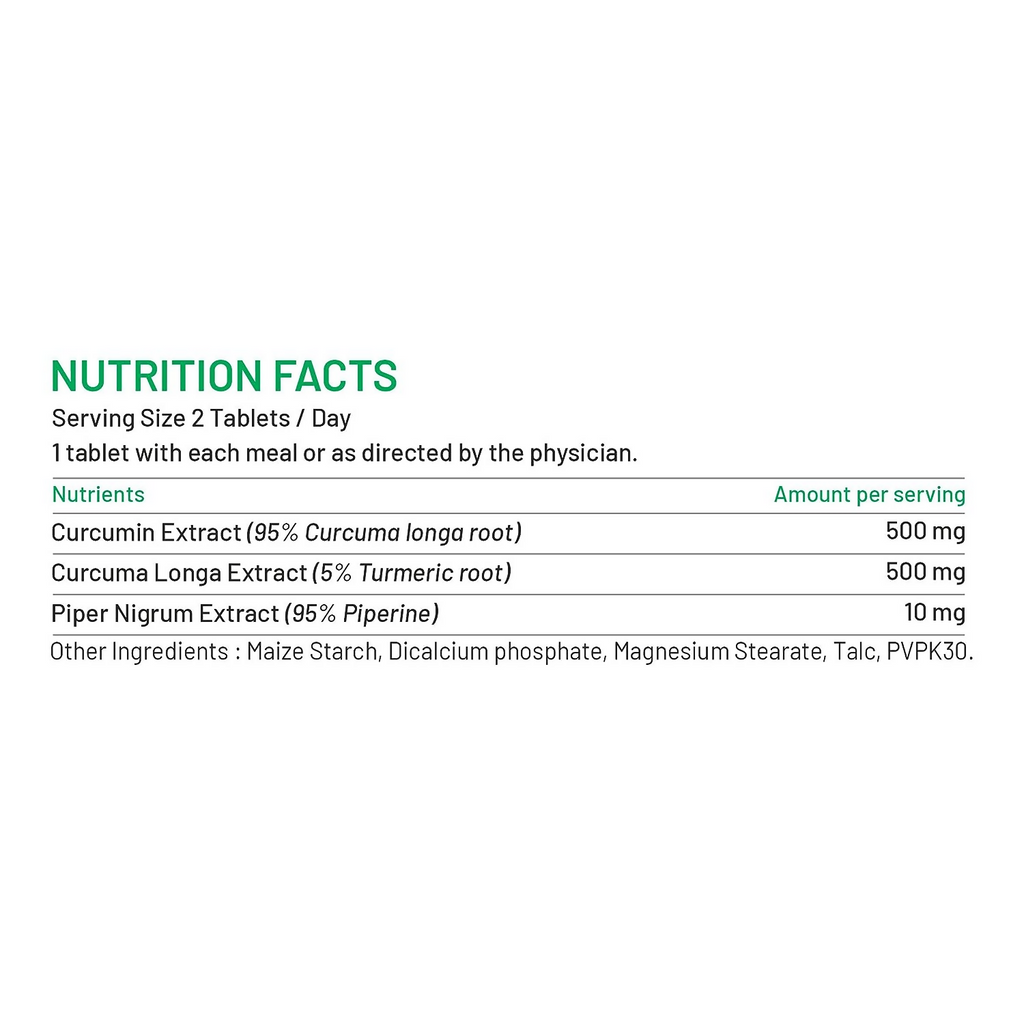 Bliss Welness Curcumin Biopiperine Tablets | Grocsy