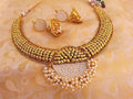 White Pearls Antique Necklace Set | Grocsy