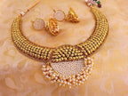 White Pearls Antique Necklace Set | Grocsy
