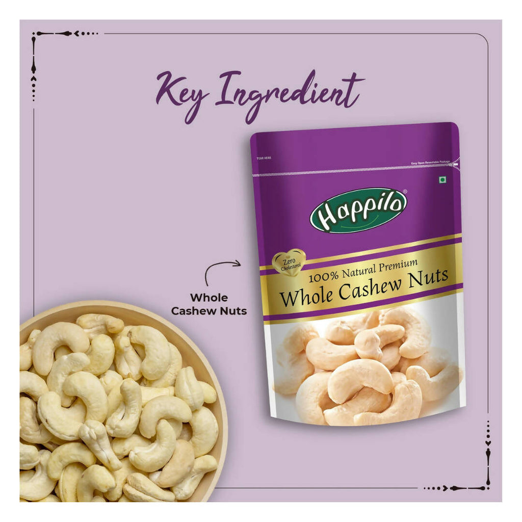 Happilo Premium Whole Cashew Nuts | Grocsy