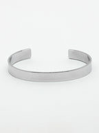 NVR Men's Set of 2 Black & Silver Stainless Steel Cuff Bracelet