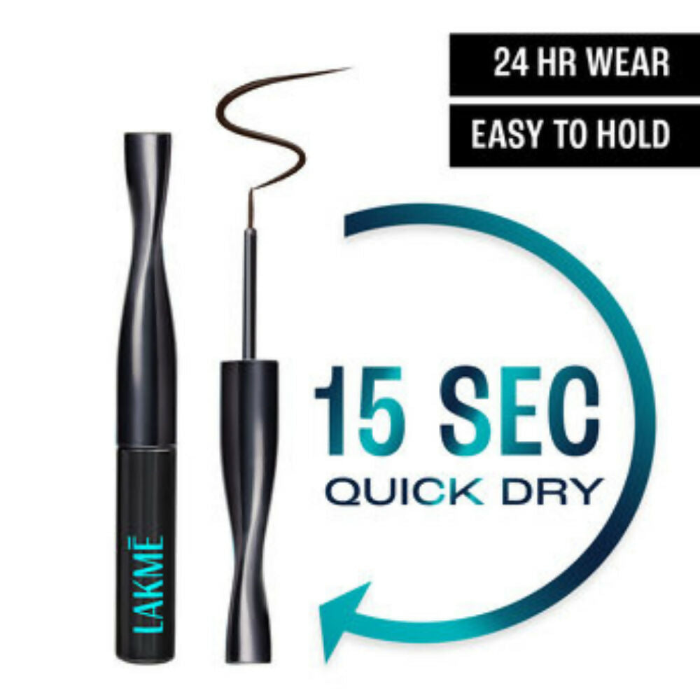 Lakme 9 To 5 Eyeconic Liquid Eyeliner - Deep Brown | Grocsy
