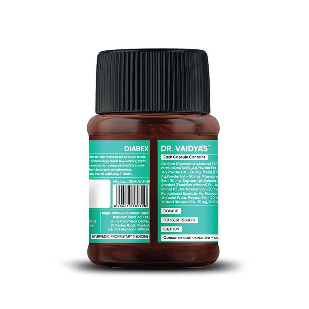 Dr. Vaidya's Diabex Capsules | Grocsy