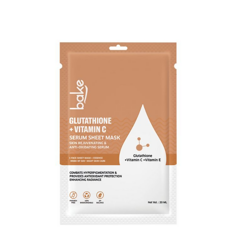Bake L-Glutathione Sheet Mask For Glowing Skin | Grocsy