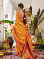 Shree Shyam Fashion Yellow Soft Silk Saree | Grocsy