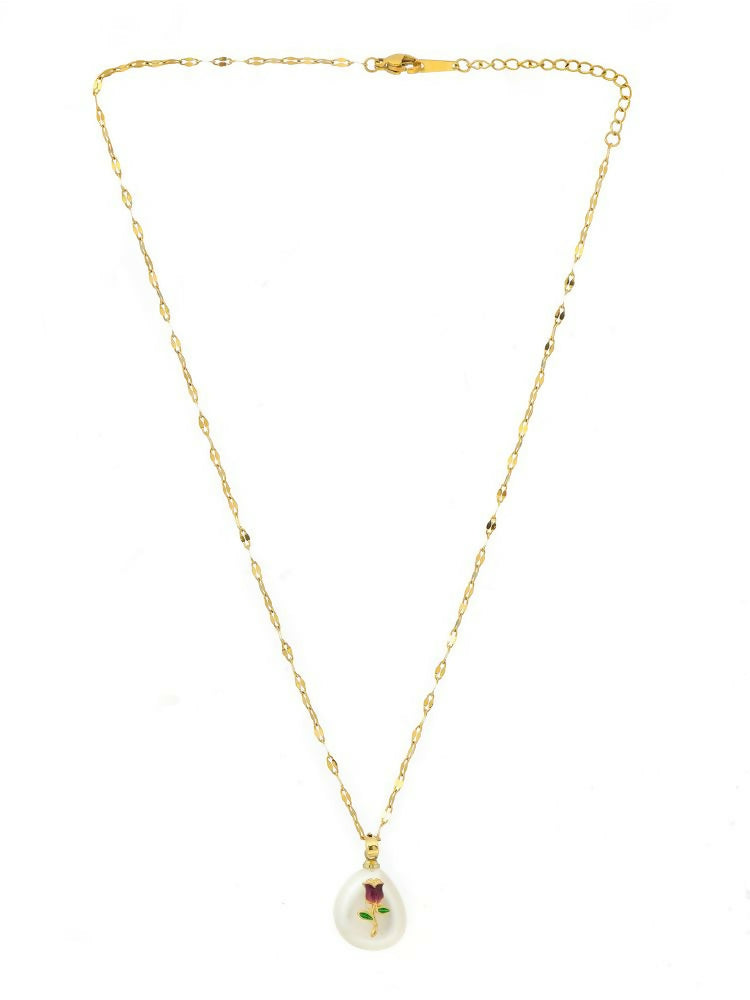 Antique Finish White Crystal Necklace - Ruby Raang | Grocsy