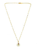 Antique Finish White Crystal Necklace - Ruby Raang | Grocsy