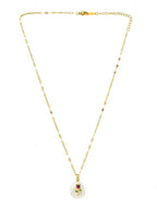 Antique Finish White Crystal Necklace - Ruby Raang | Grocsy