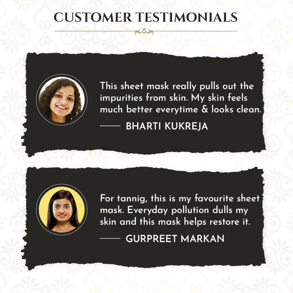 Khadi Essentials Charcoal Serum Sheet Mask | Grocsy