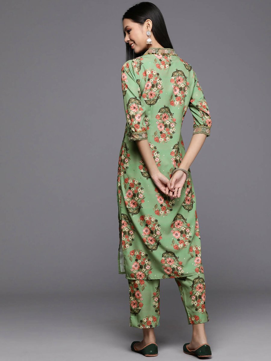 Ahalyaa Women's Traditional wear Kurta Set - Green | Grocsy