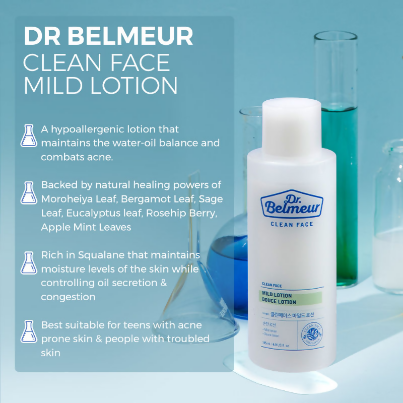 The Face Shop Dr.Belmeur Clean Face Mild Lotion With Squalane | Grocsy