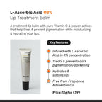 Minimalist 8% L-Ascorbic Acid Lip Treatment Balm | Grocsy