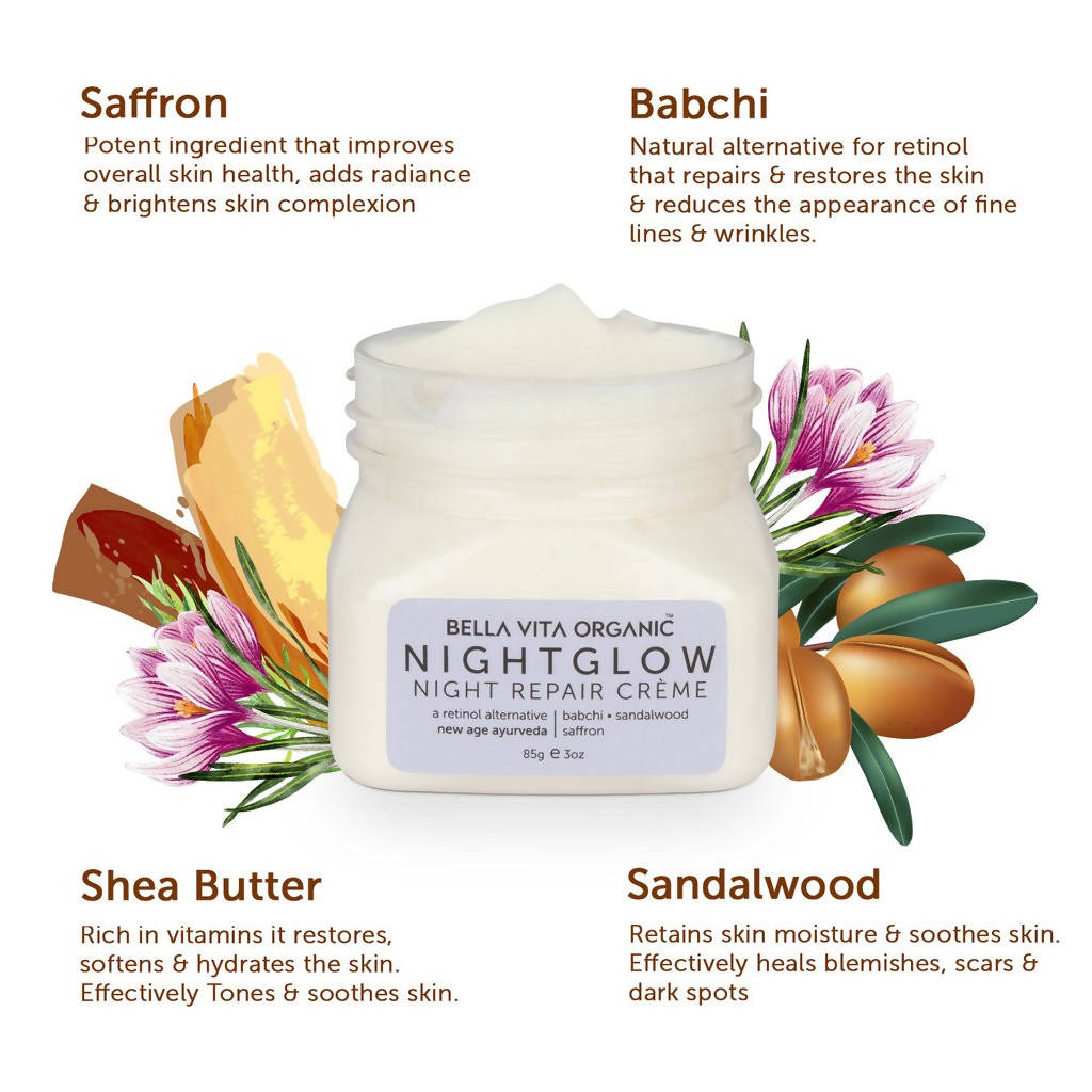 Bella Vita Organic Night Glow Night Repair Creme | Grocsy