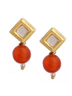 Ruby Raang Red Carnelian Kundan Studs | Grocsy