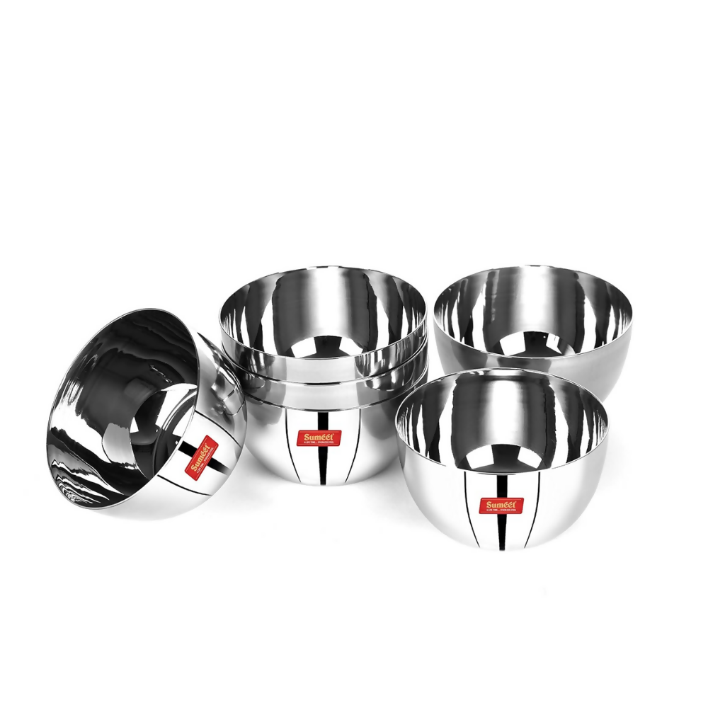 Sumeet Stainless Steel SoLid Apple Bowl | Grocsy