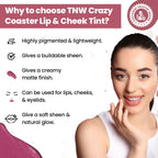 The Natural Wash Crazy Coaster Lip & Cheek Tint with Grape Seed Oil | Grocsy