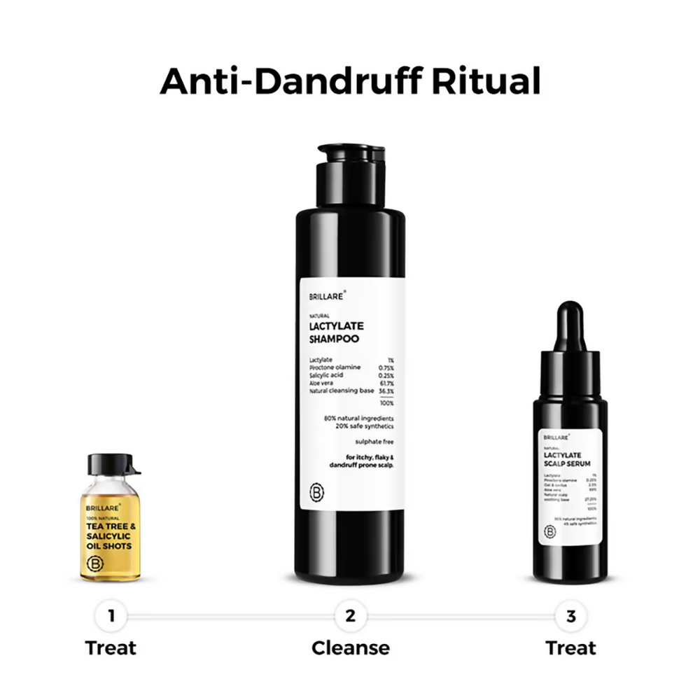 Brillare Tea Tree & Salicylic Oil Shots For Dandruff Control | Grocsy