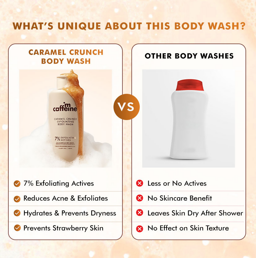 mCaffeine Caramel Crunch Exfoliating Body Wash | Grocsy