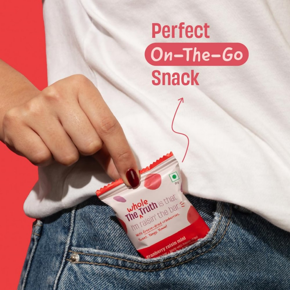 The Whole Truth Mini Protein Bars - Cranberry Raisin | Grocsy