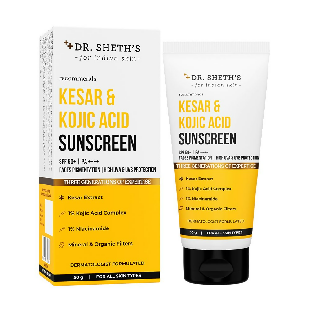 Dr. Sheth's Kesar & Kojic Acid Sunscreen | Grocsy
