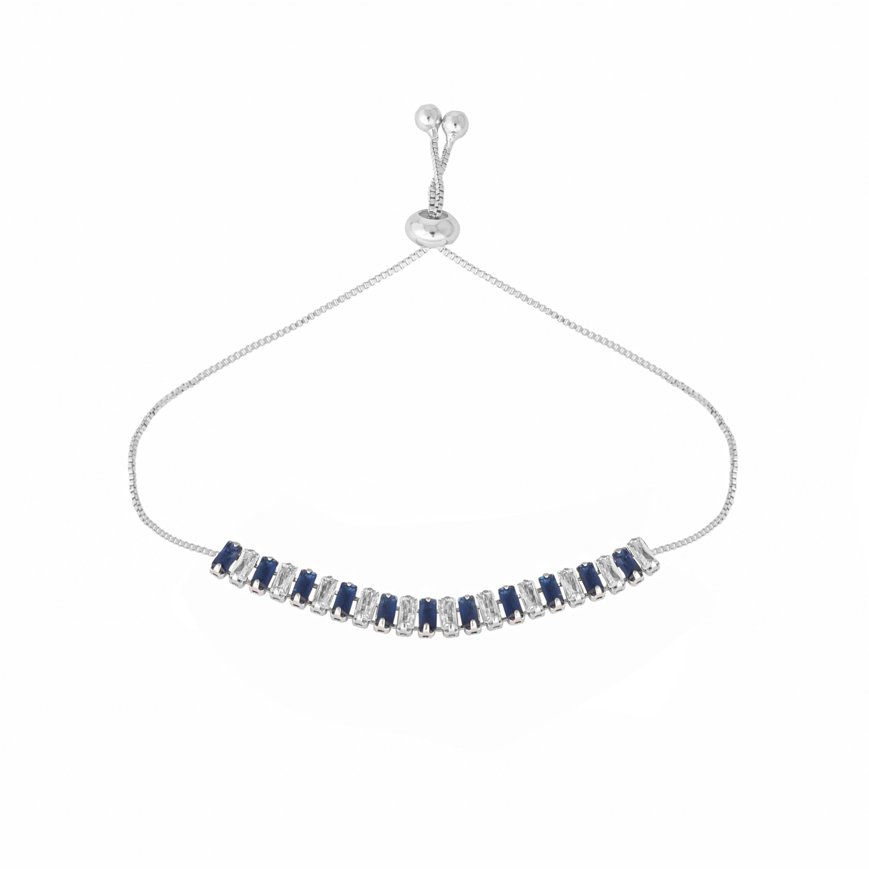 Nuyug Blue Emerald Radiance Anti Tarnish Bracelet | Grocsy